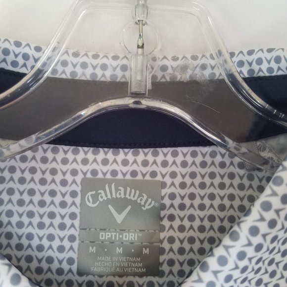 Callaway Opti Dri Polyester Stretch Polo Golf Shirt Mens Size Medium EUC - Picture 4 of 6